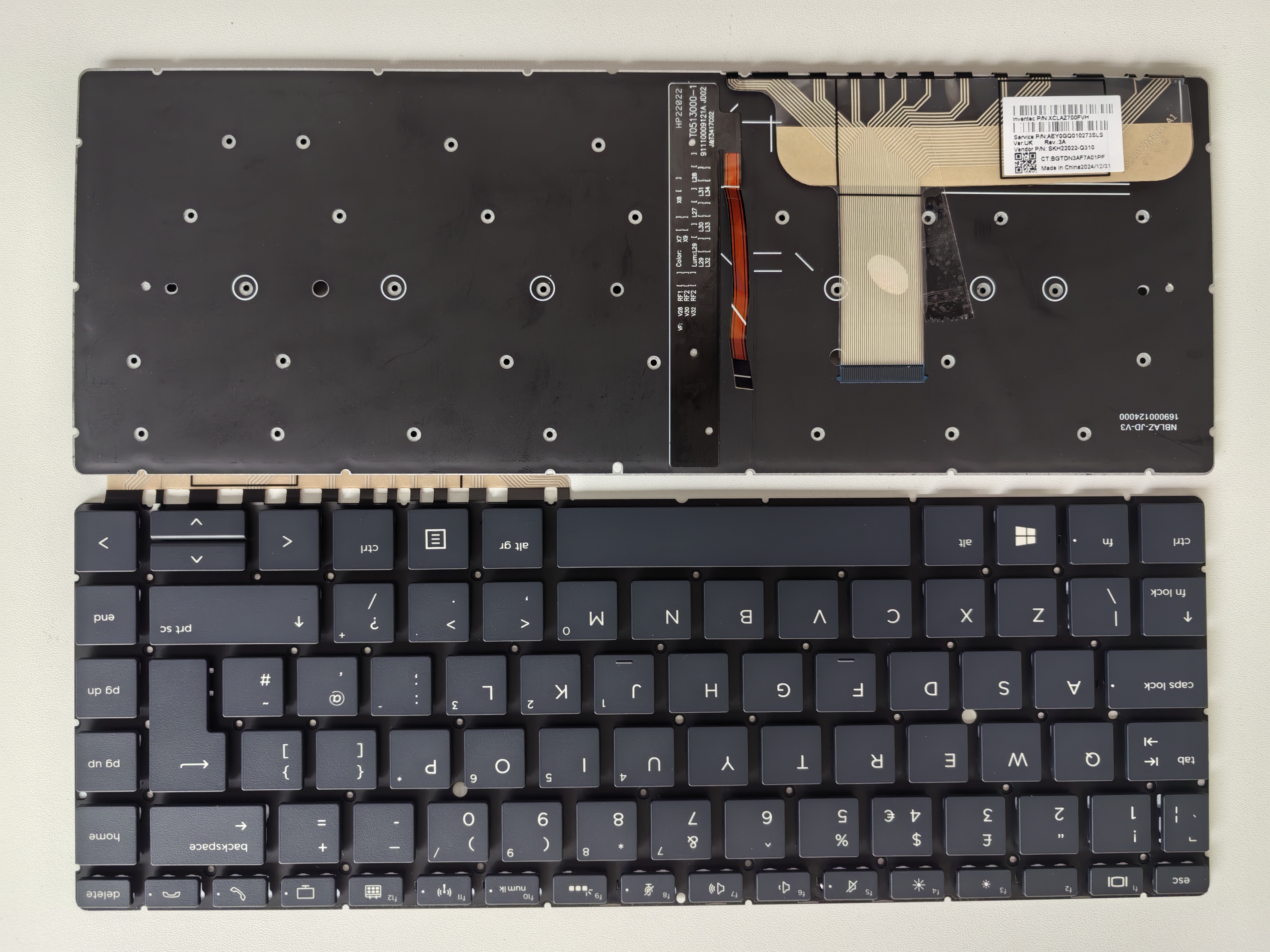 Picture of New Replacement Laptop Keyboard For HP 1040G5 BLACK Backlit (OEM) Uk Layout